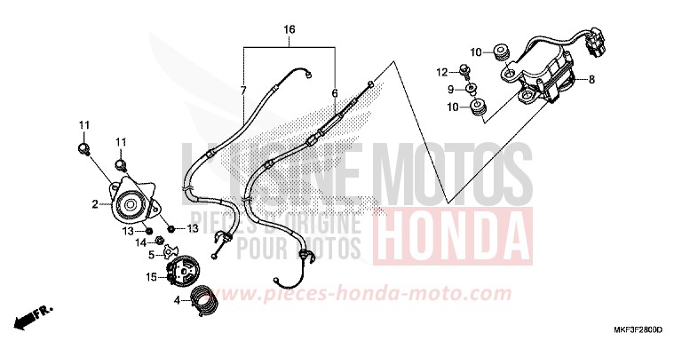 SERVO-MOTEUR von CBR1000RR "Fireblade" GRAND PRIX RED (R380) von 2018